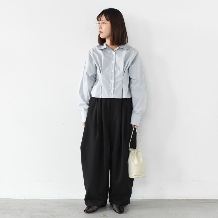 cocoon short shirt コクーンショートシャツ/1-230164/mizuiro ind