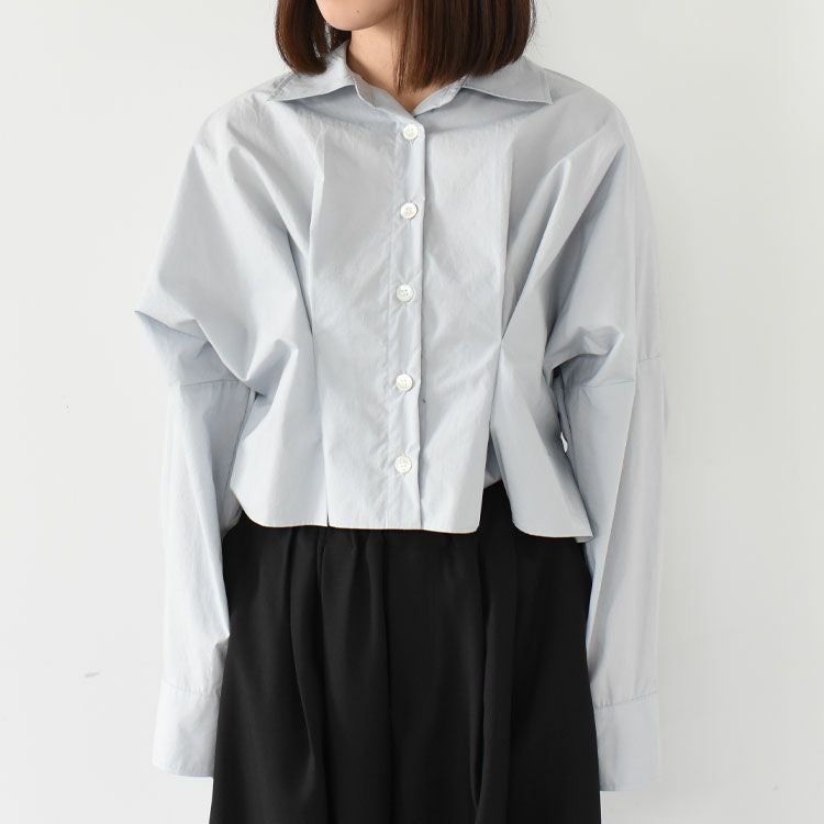 cocoon short shirt コクーンショートシャツ/1-230164/mizuiro ind
