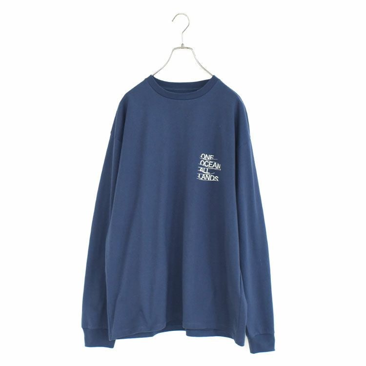 Aooo オーバーサイズロンT ブルー XLサイズ 青 ロングTシャツ OOAL Graphic L/S Tee グラフィックロングスリーブTシャツ/S25FT005