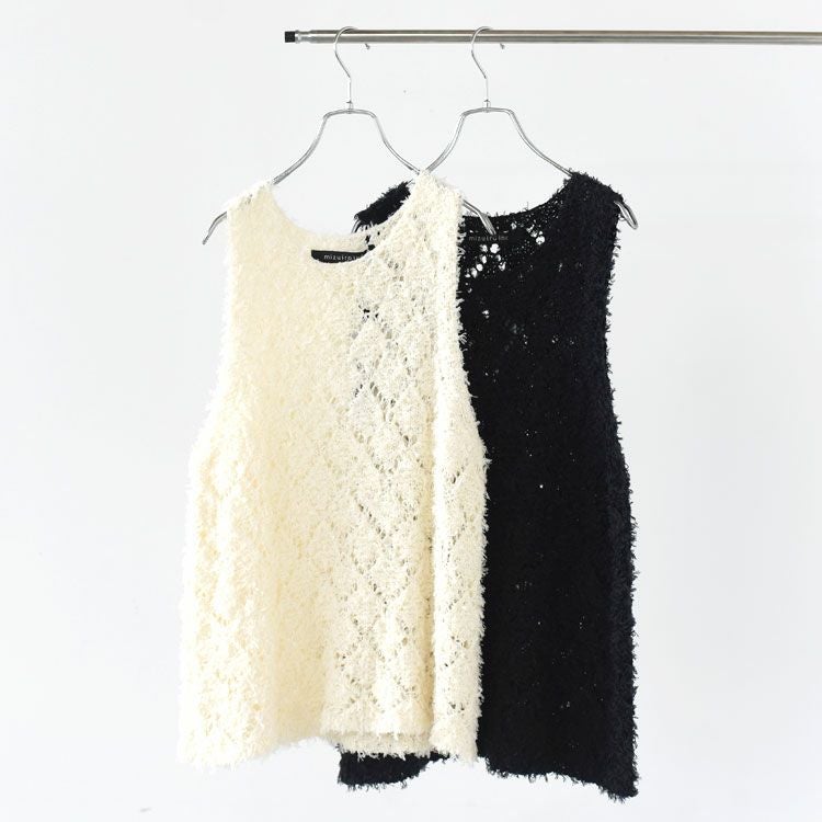 patterned vest パターンニットベスト