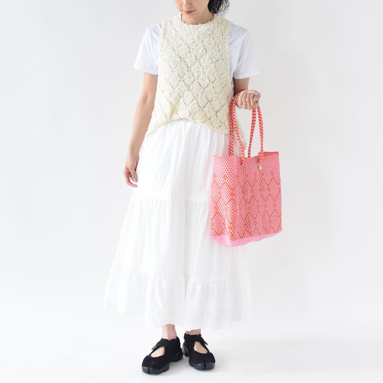patterned vest パターンニットベスト