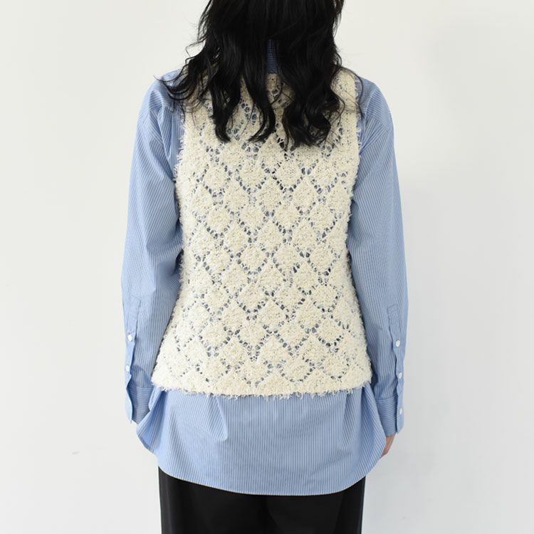 patterned vest パターンニットベスト/1-220069/mizuiro ind（ミズイロ