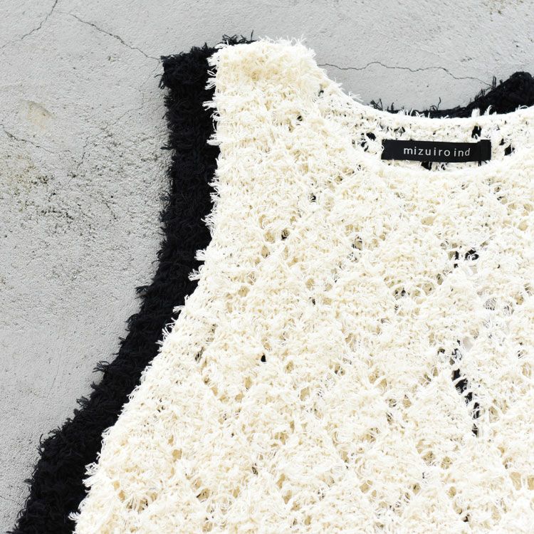 patterned vest パターンニットベスト