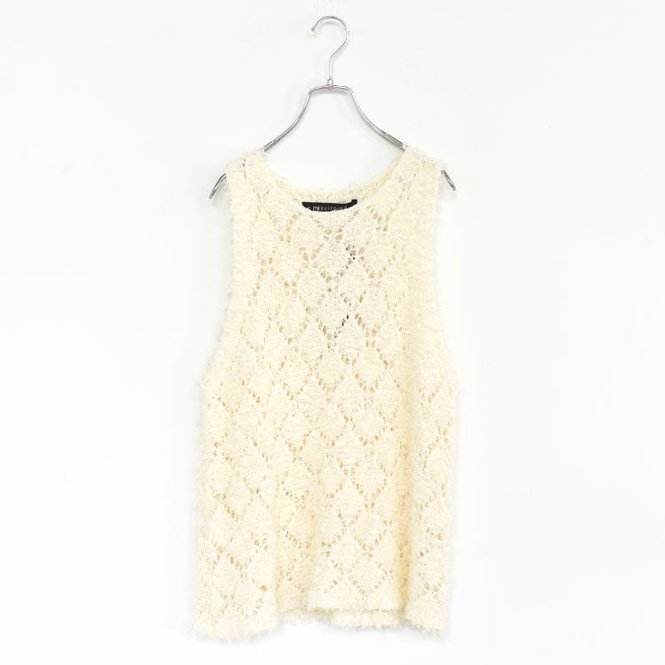 patterned vest パターンニットベスト