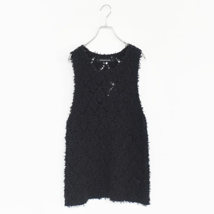 patterned vest パターンニットベスト/1-220069/mizuiro ind（ミズイロ