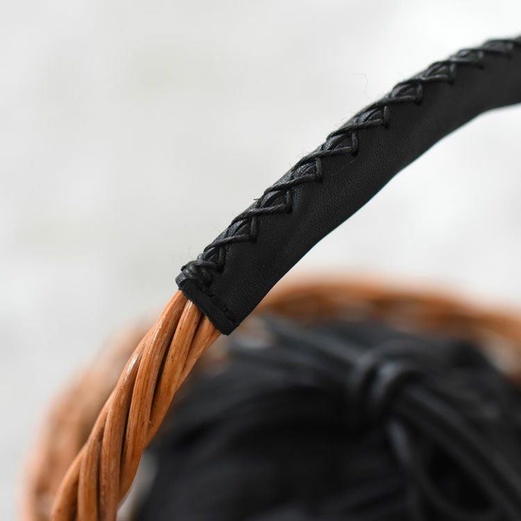 ラタン巾着カゴバッグ