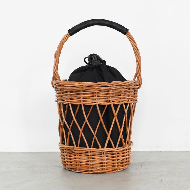 ラタン巾着カゴバッグ