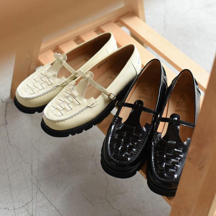 ARTESANOS◇シューズ/38/BLK/レザー/NSH500-6 ARTESANOS/アルテサノス 