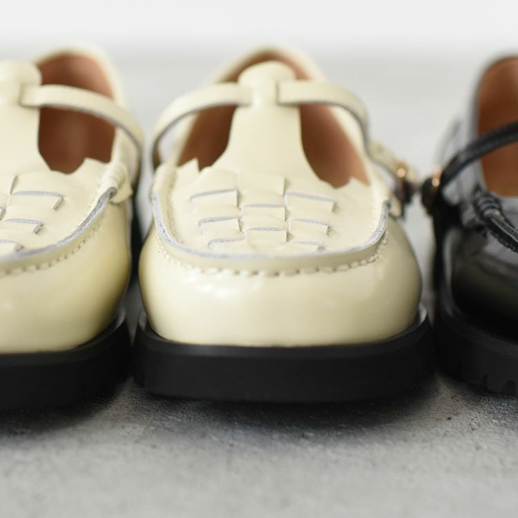 Tストラップ メッシュローファー