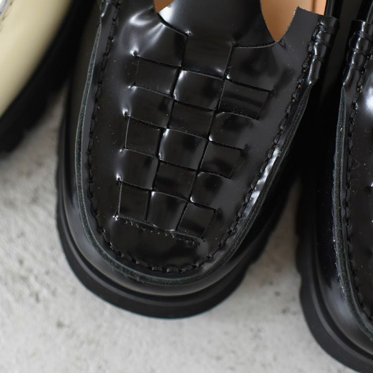 Tストラップ メッシュローファー