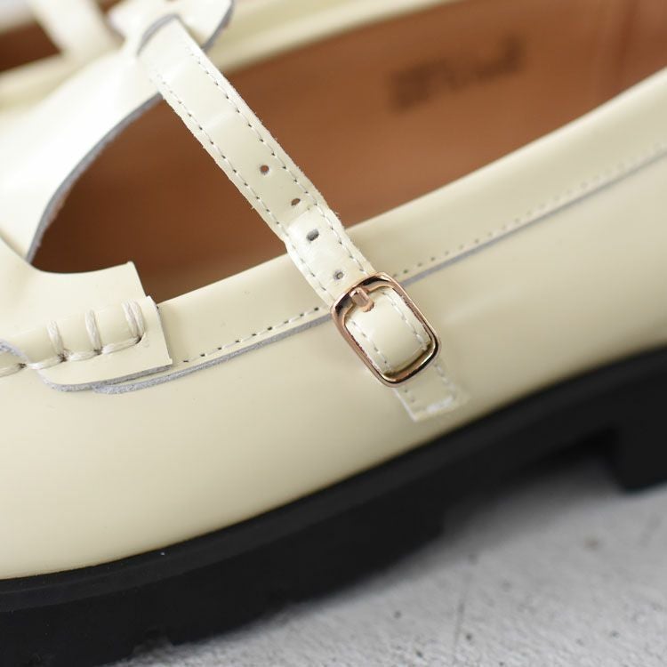 Tストラップ メッシュローファー