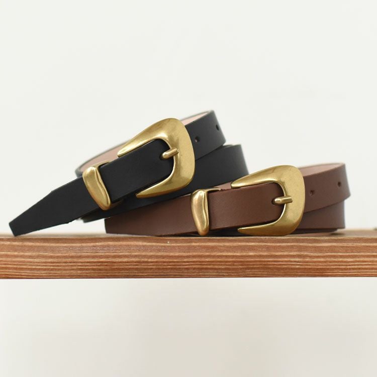 ゴールドバックル レザーベルト
