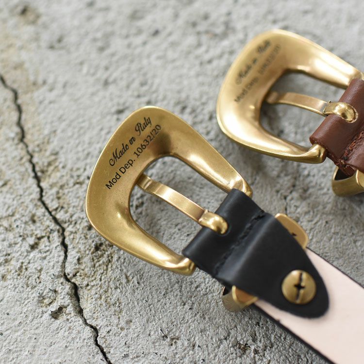 ゴールドバックル レザーベルト