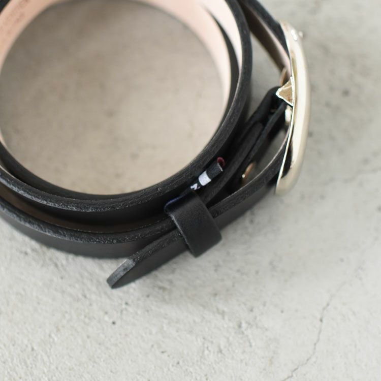 オーバルバックル レザーベルト