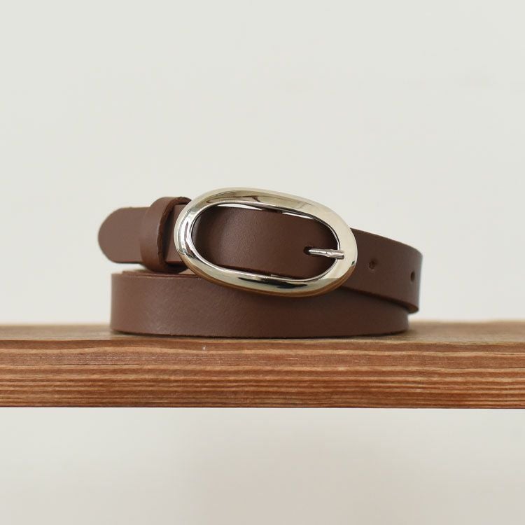 オーバルバックル レザーベルト