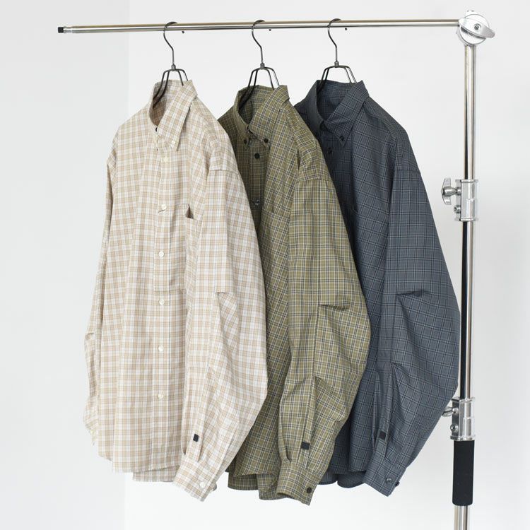 TECH BUTTON DOWN SHIRT L/S GREN PLAID テック ボタンダウンシャツ ロングスリーブ グレンプレイド