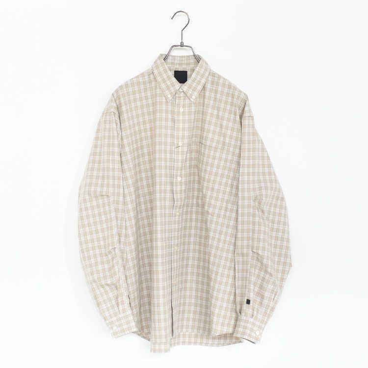 TECH BUTTON DOWN SHIRT L/S GREN PLAID テック ボタンダウンシャツ