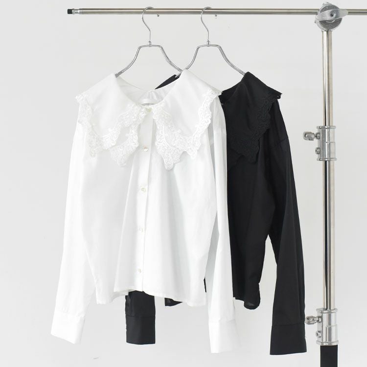 Lace Collar Long Sleeve Shirt レースカラーロングスリーブシャツ