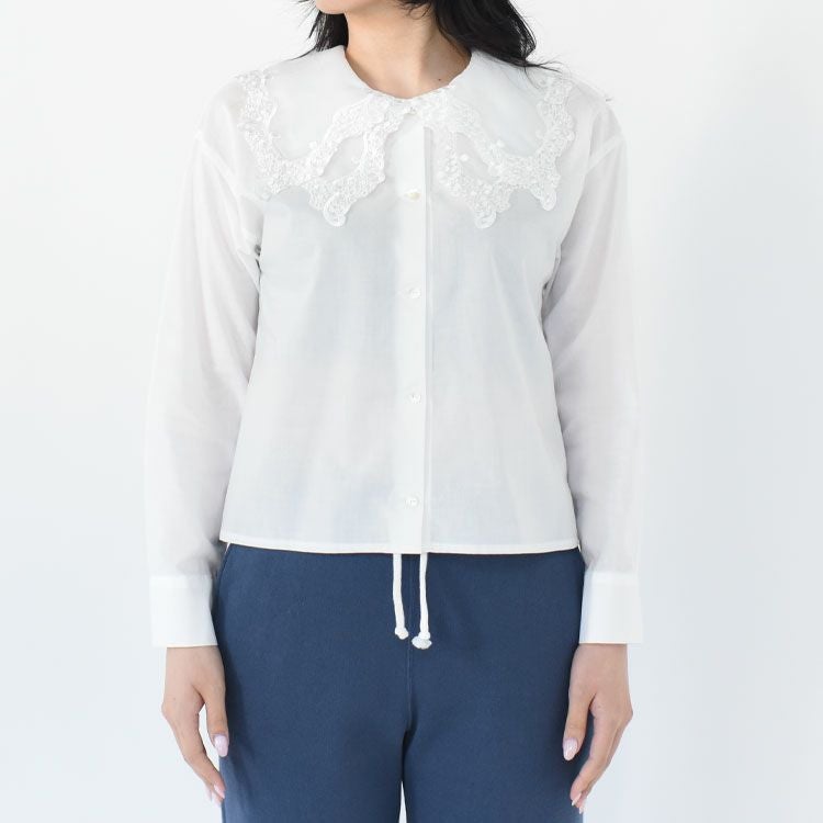 Lace Collar Long Sleeve Shirt レースカラーロングスリーブシャツ