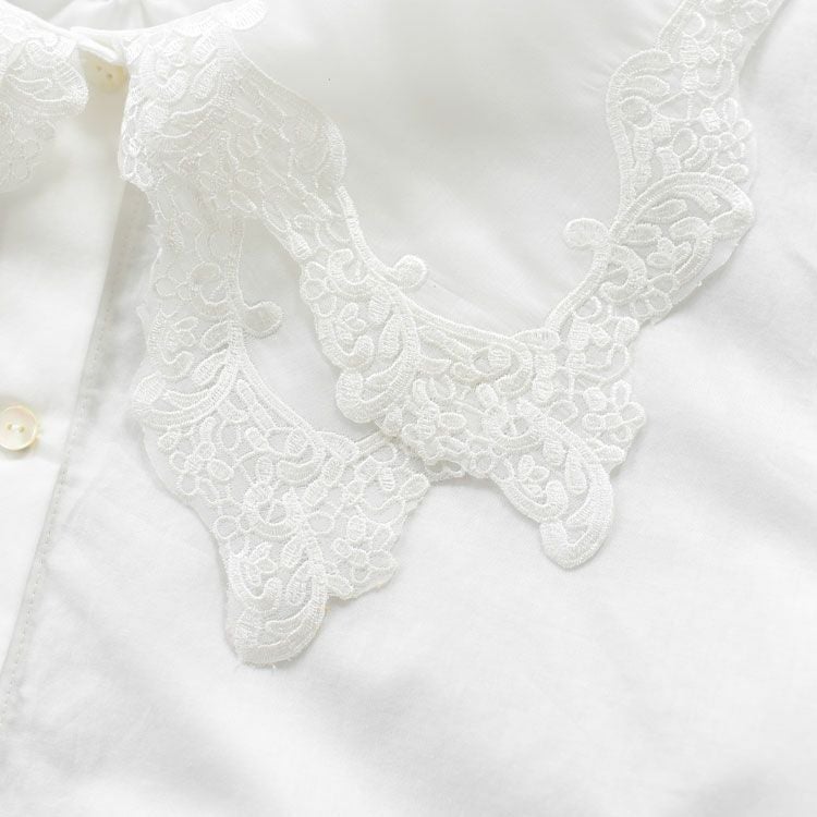 Lace Collar Long Sleeve Shirt レースカラーロングスリーブシャツ