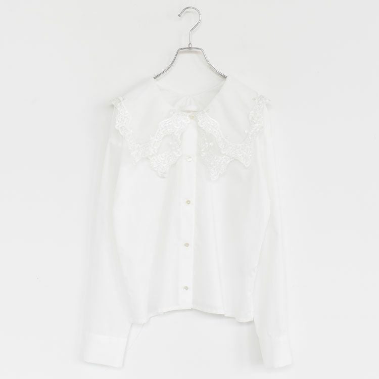 Lace Collar Long Sleeve Shirt レースカラーロングスリーブシャツ