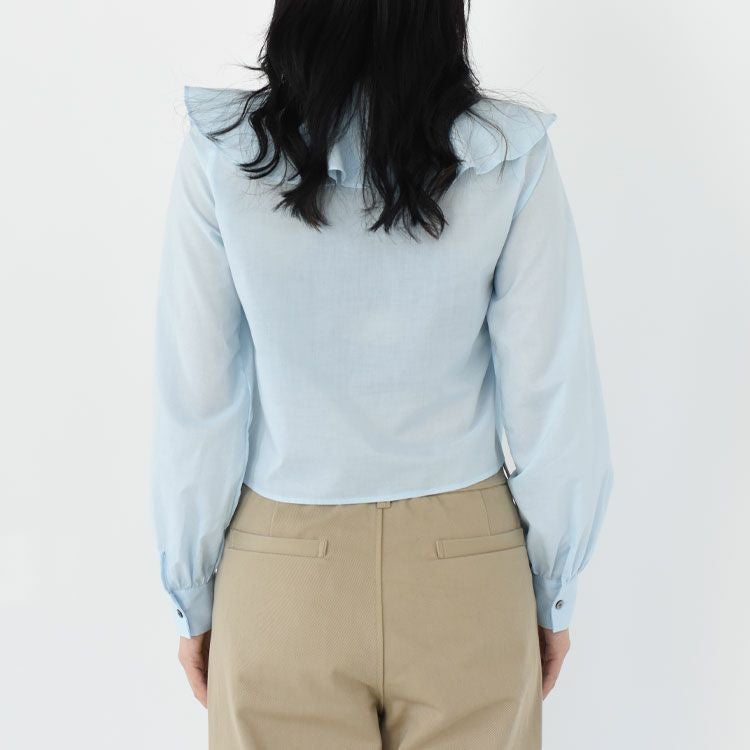 Ruffle Frill Cache-Coeur Blouse ラッフルフリルカシュクールブラウス