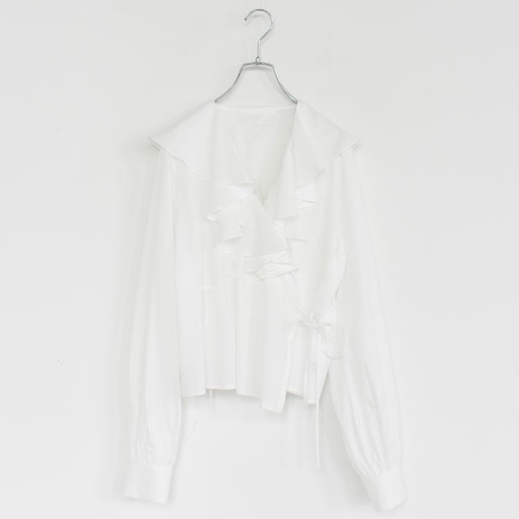 Ruffle Frill Cache-Coeur Blouse ラッフルフリルカシュクールブラウス
