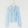 Ruffle Frill Cache-Coeur Blouse ラッフルフリルカシュクールブラウス
