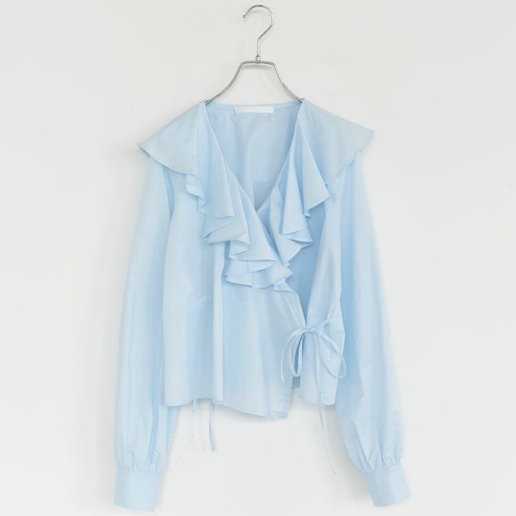Ruffle Frill Cache-Coeur Blouse ラッフルフリルカシュクールブラウス