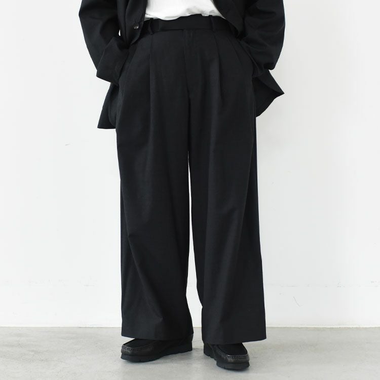 2/72 Wool Tropical Washer Two Tuck Baggy Trousers 2/72ウールトロピカルワッシャー / ツータックバギートラウザーズ
