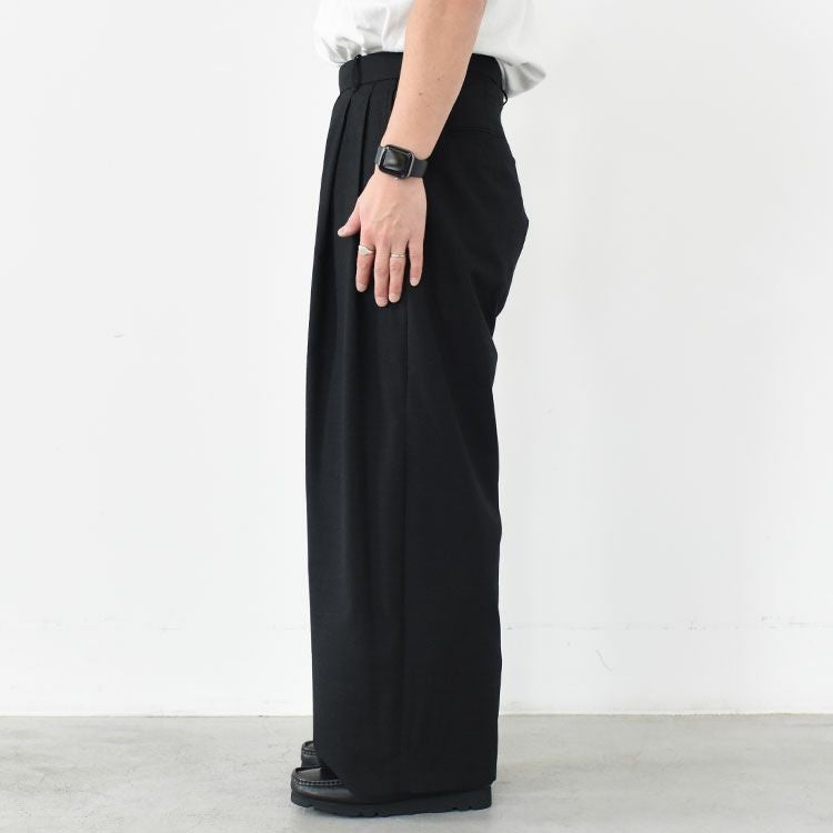 2/72 Wool Tropical Washer Two Tuck Baggy Trousers 2/72ウールトロピカルワッシャー / ツータックバギートラウザーズ