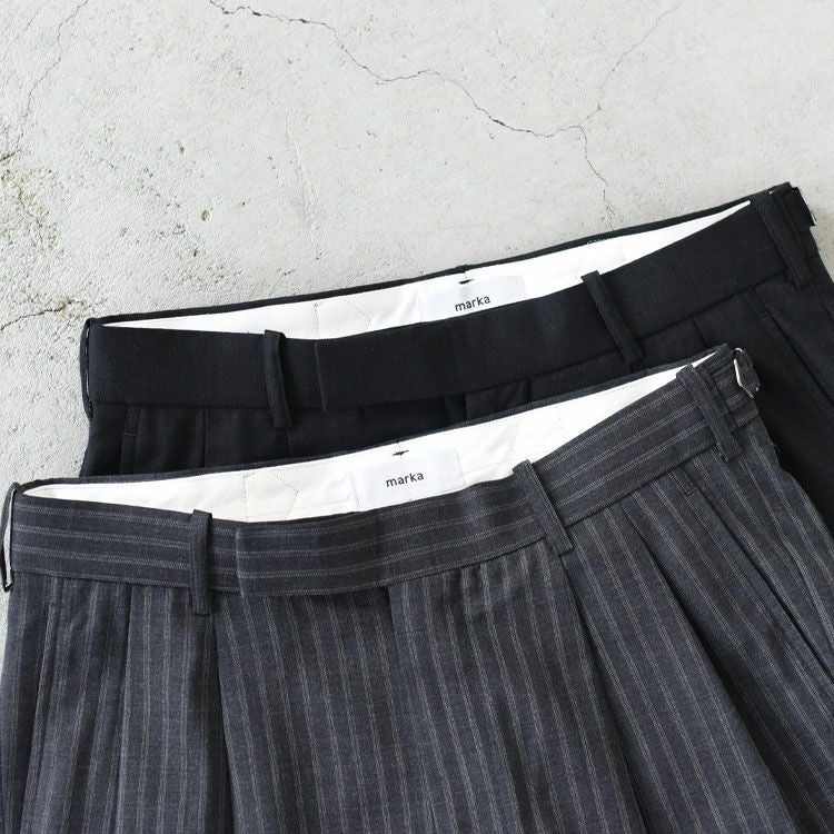 2/72 Wool Tropical Washer Two Tuck Baggy Trousers 2/72ウールトロピカルワッシャー / ツータックバギートラウザーズ