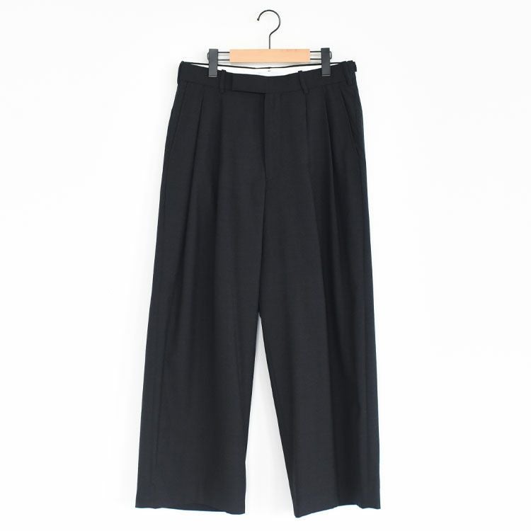 2/72 Wool Tropical Washer Two Tuck Baggy Trousers 2/72ウールトロピカルワッシャー / ツータックバギートラウザーズ