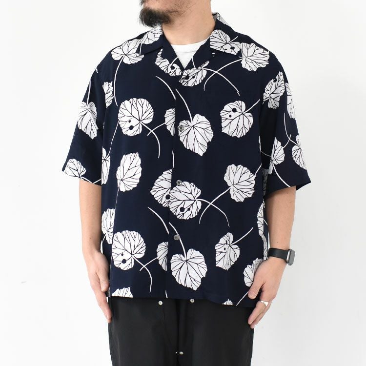 Short Sleeve Open Collar Shirt - Leaf ショートスリーブ オープンカラーシャツ