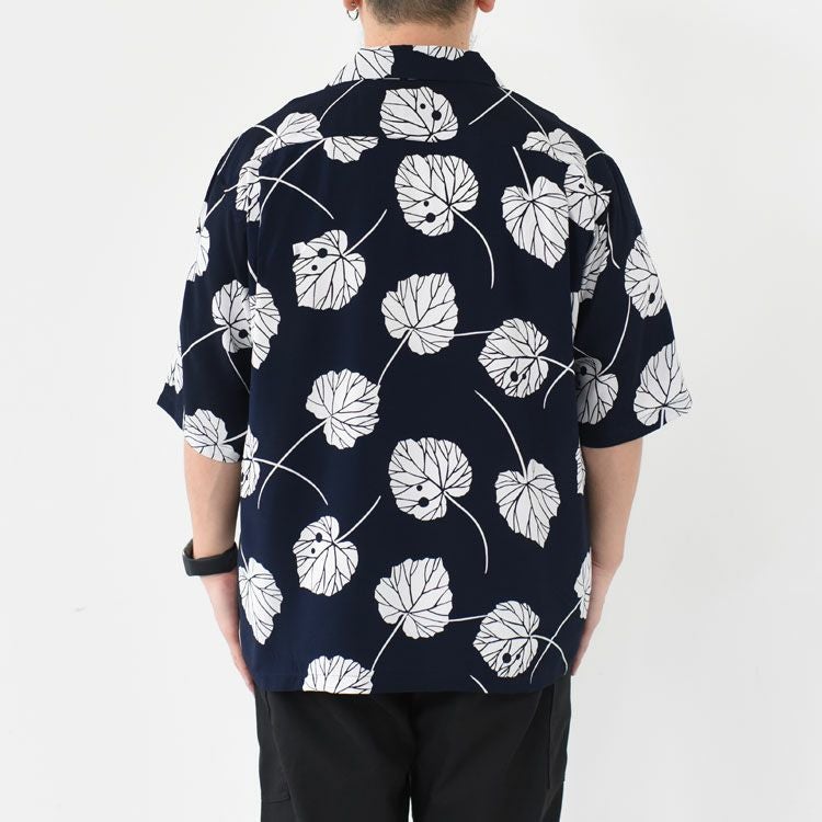Short Sleeve Open Collar Shirt - Leaf ショートスリーブ オープンカラーシャツ