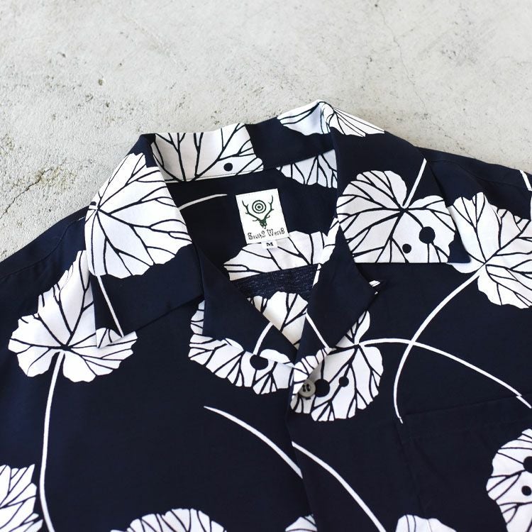 Short Sleeve Open Collar Shirt - Leaf ショートスリーブ オープンカラーシャツ
