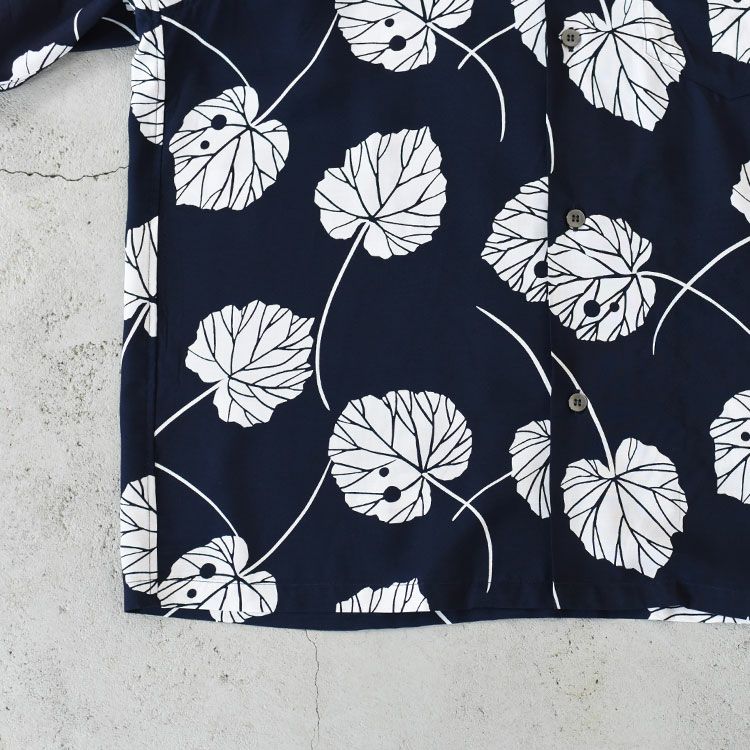 Short Sleeve Open Collar Shirt - Leaf ショートスリーブ オープンカラーシャツ