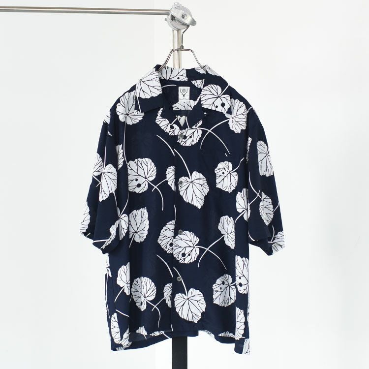 Short Sleeve Open Collar Shirt - Leaf ショートスリーブ オープンカラーシャツ