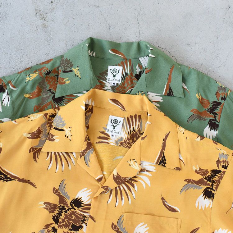 S/S Open Collar Shirt - Eagle ショートスリーブ オープンカラー