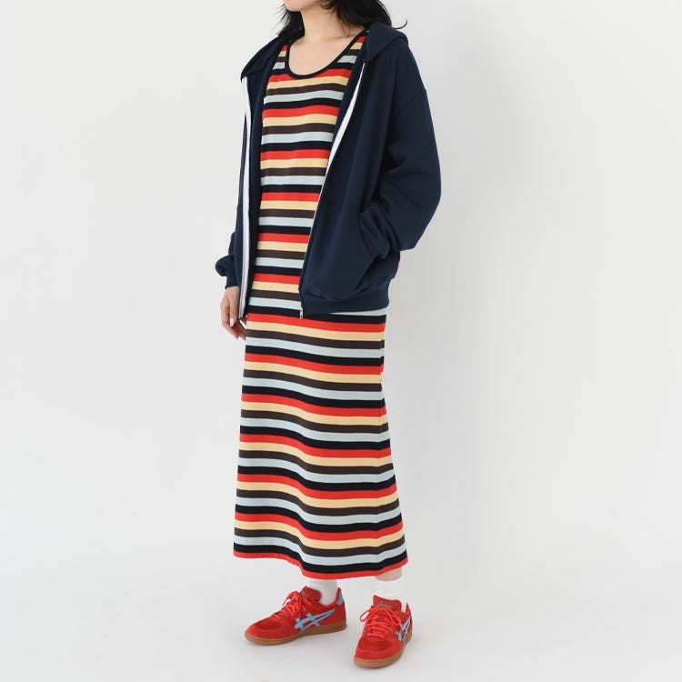 MULTI STRIPED JERSEY DRESS マルチストライプ ジャージードレス
