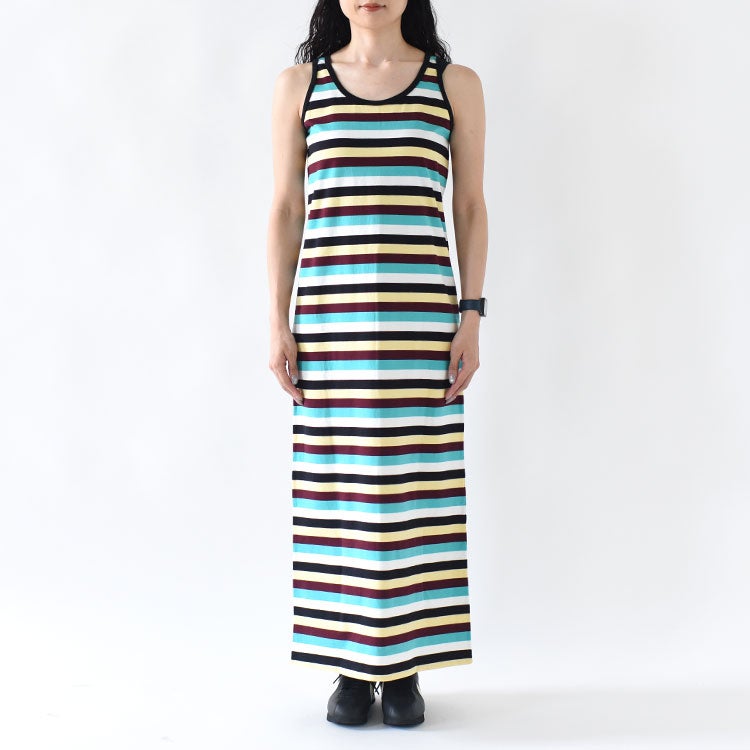 MULTI STRIPED JERSEY DRESS マルチストライプ ジャージードレス