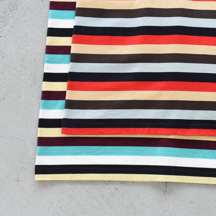 MULTI STRIPED JERSEY DRESS マルチストライプ ジャージードレス