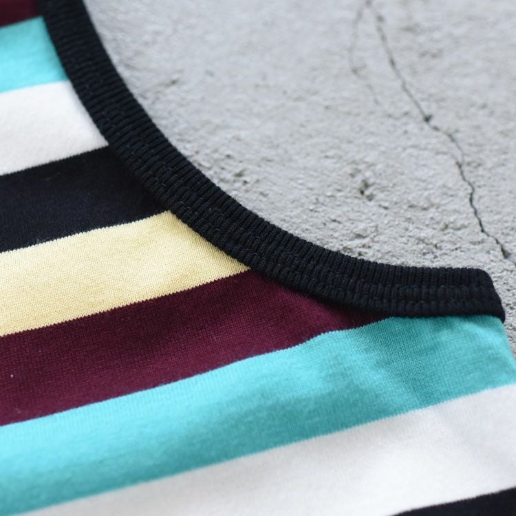 MULTI STRIPED JERSEY DRESS マルチストライプ ジャージードレス