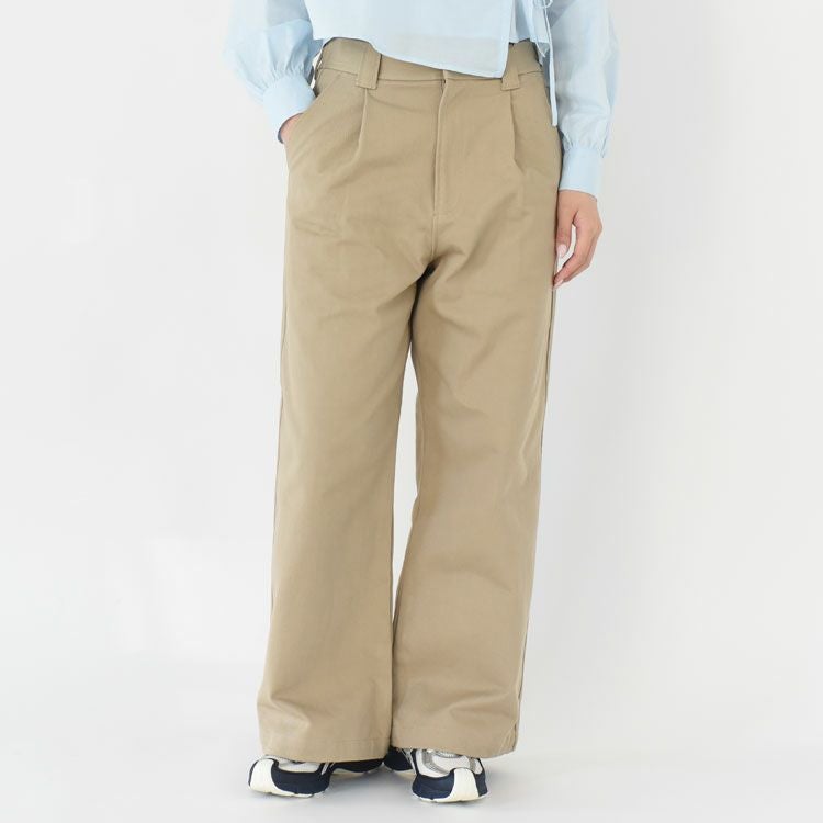 COTTON TWILL WIDE PANTS コットンツイル ワイドパンツ