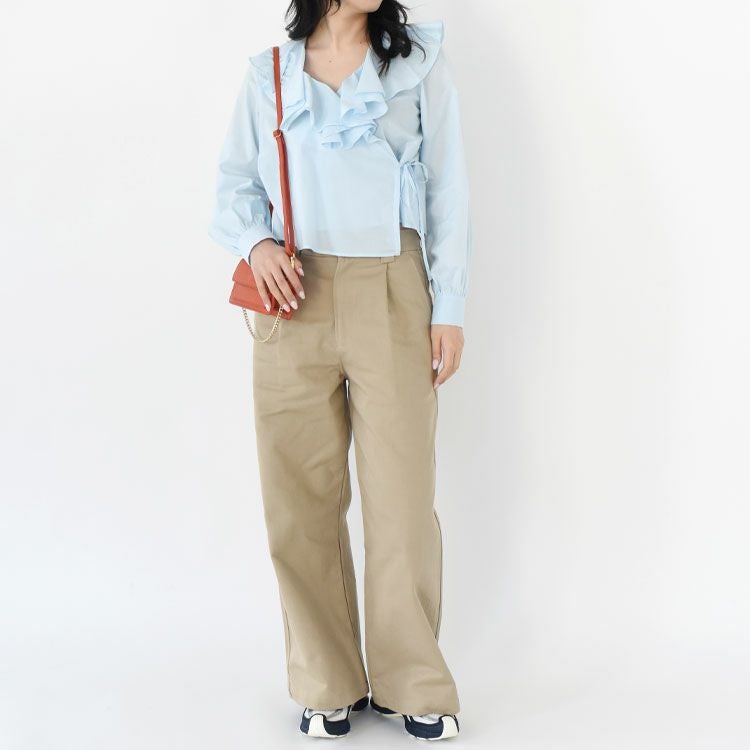 COTTON TWILL WIDE PANTS コットンツイル ワイドパンツ