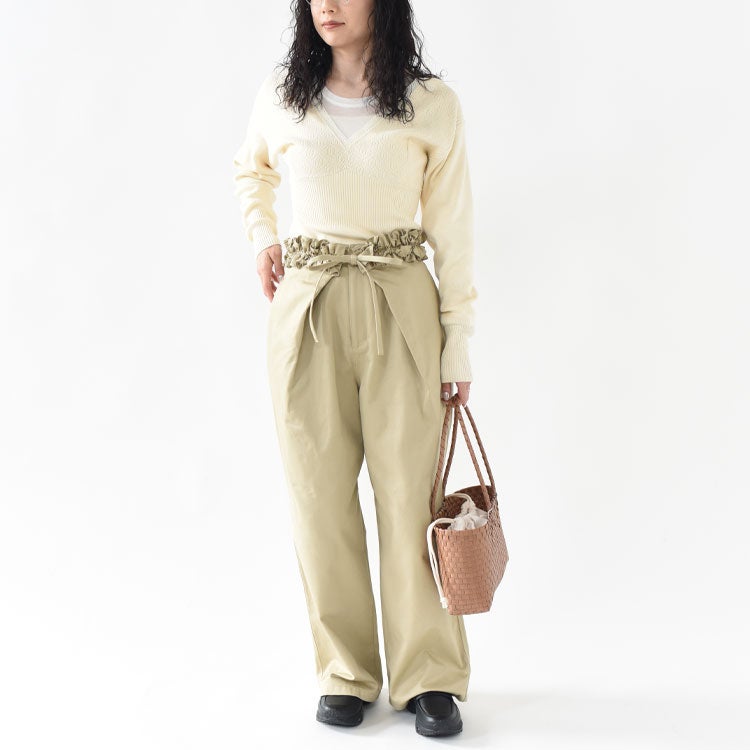 frill belt chino pants フリルベルト チノパンツ