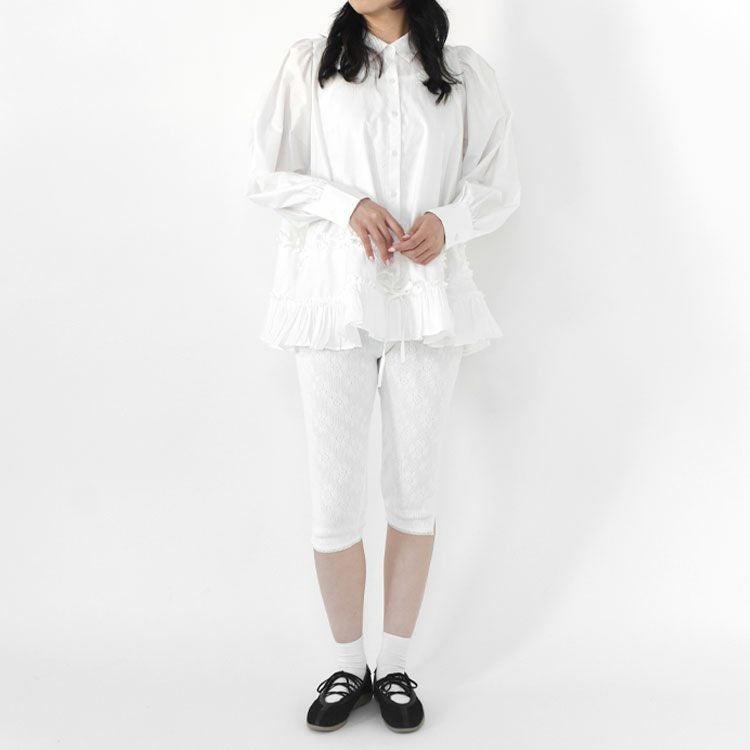 flower jacquard spats フラワージャガードスパッツ