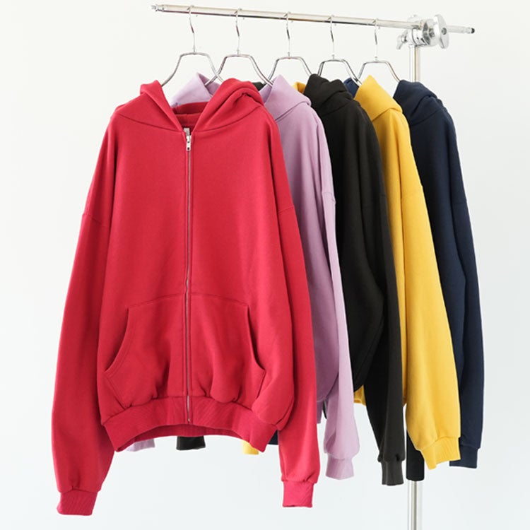WHITE ZIP HOODIE ホワイトジップフーディー