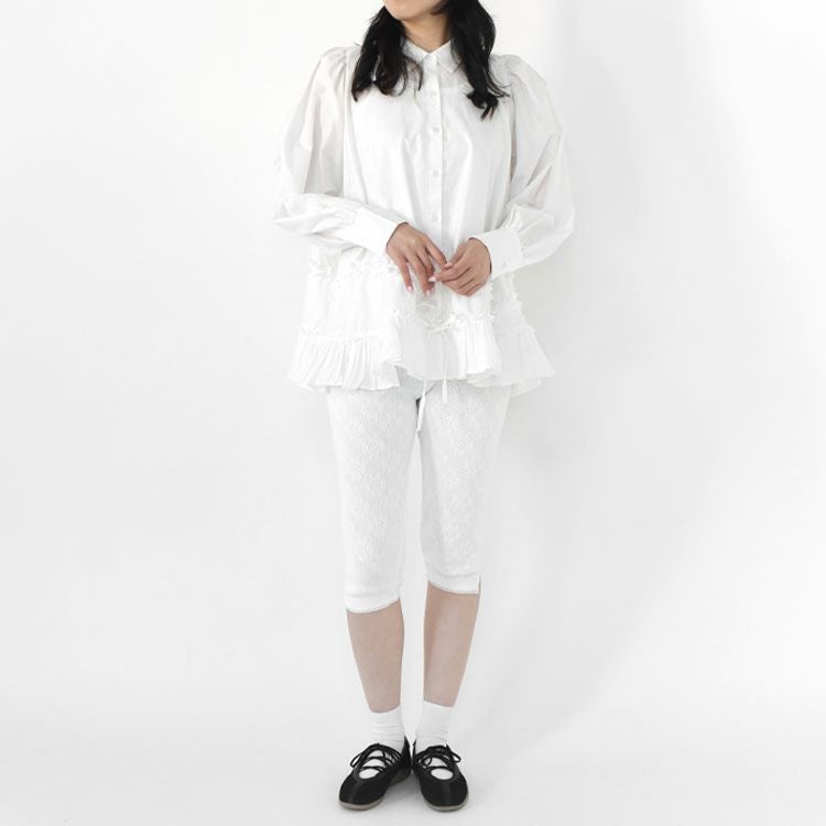 frill hem long sleeve shirts フリルヘム ロングスリーブシャツ