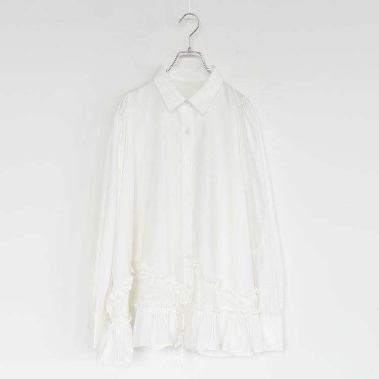 frill hem long sleeve shirts フリルヘム ロングスリーブシャツ